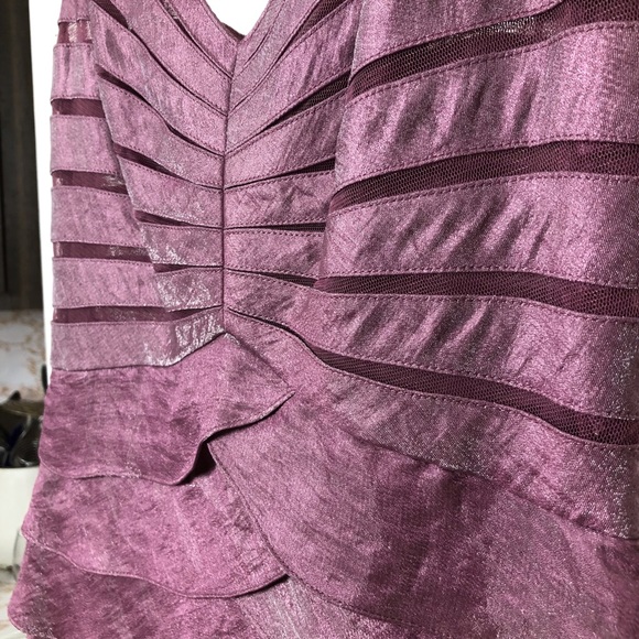 Adrianna Papell Irridescent Tiered Dress with Jacket Size 4 - Picture 4 of 7